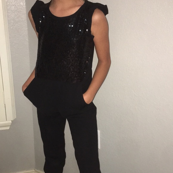 kids black jumpsuit